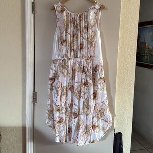 J.Jill Paisley Sleeveless Summer Boho Floral Rayon Midi Dress Sz Large